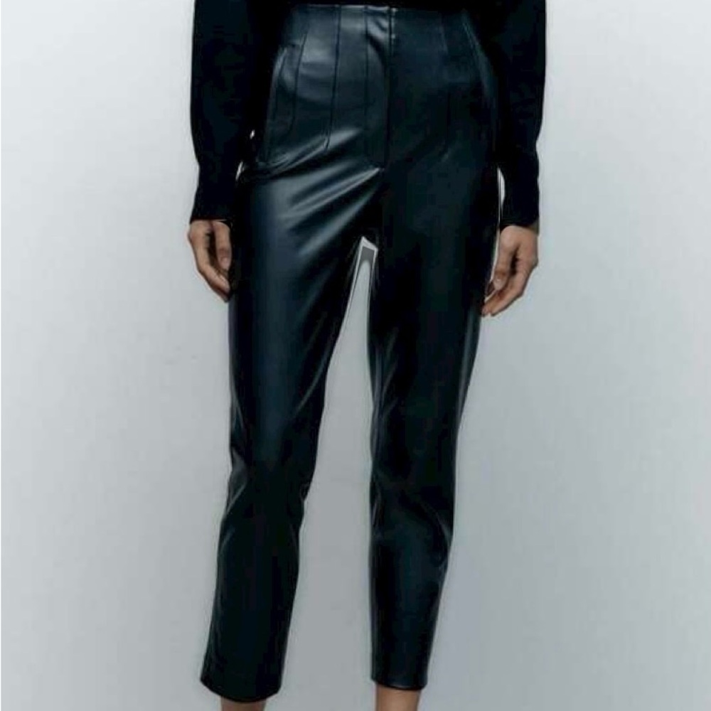 Zara leather trousers